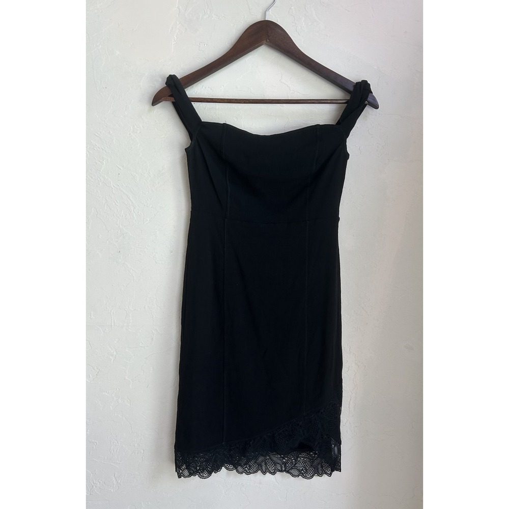 Intimately Free‎ People Off Shoulder Lace Dress XS Mini Slip Party Black Goth